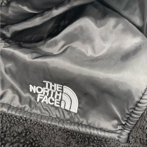 The North Face Charcoal Fleece Jacket Full Zip Hooded Woman’s Size Medium - Picture 3 of 3